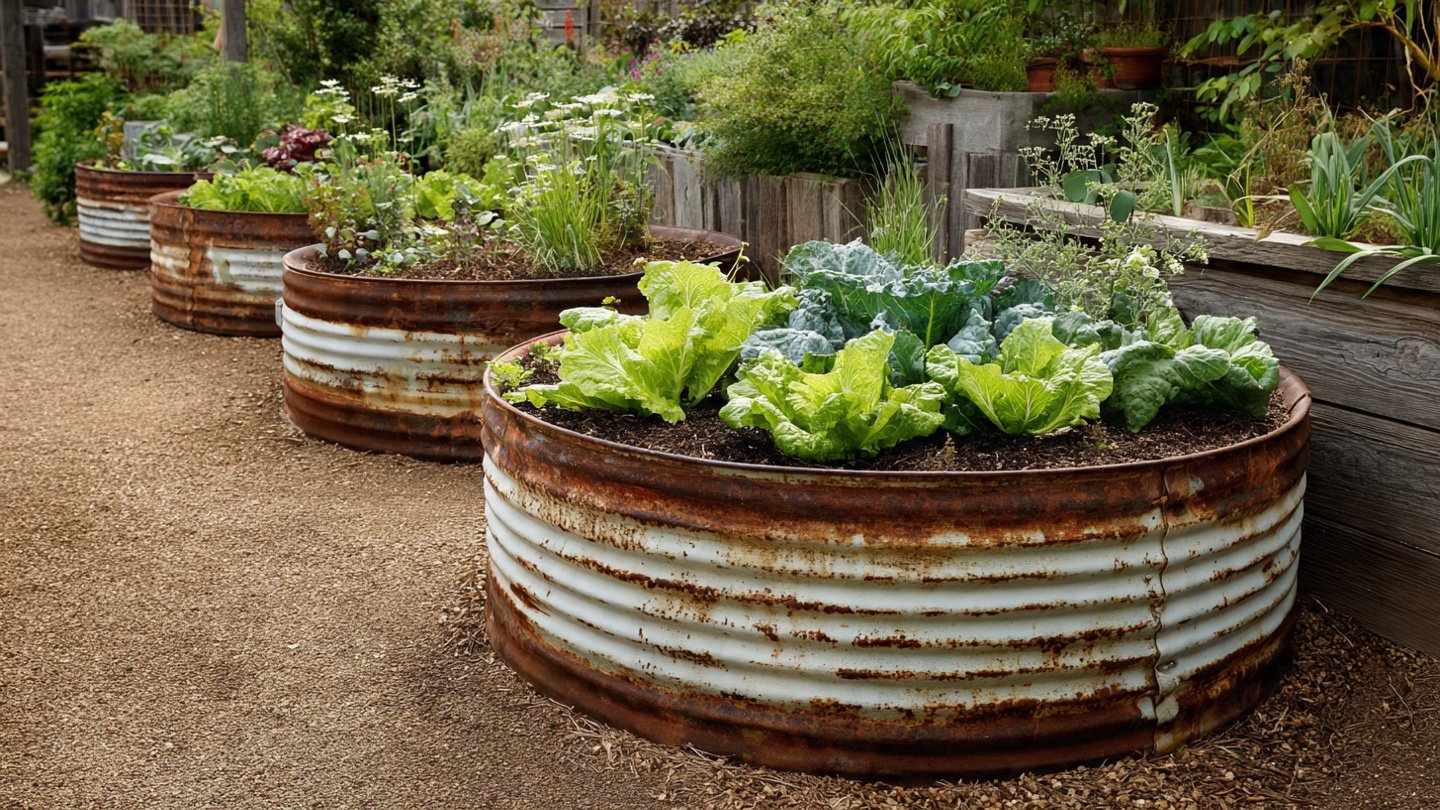 Can Old Metal Livestock Tanks Transform into Stylish Raised Beds?